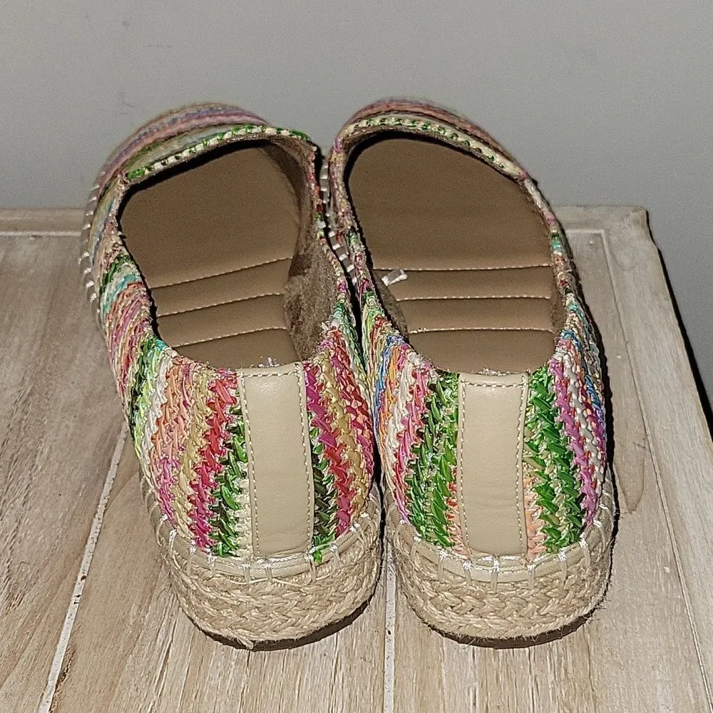 Joie Multicolor Woven Espadrille Slip-Ons
